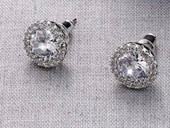 CZ round studs